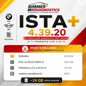 BMW ISTA+ 4.39.20 + PSdZData Lite 4.52.15 – Standalone Diagnostic Software